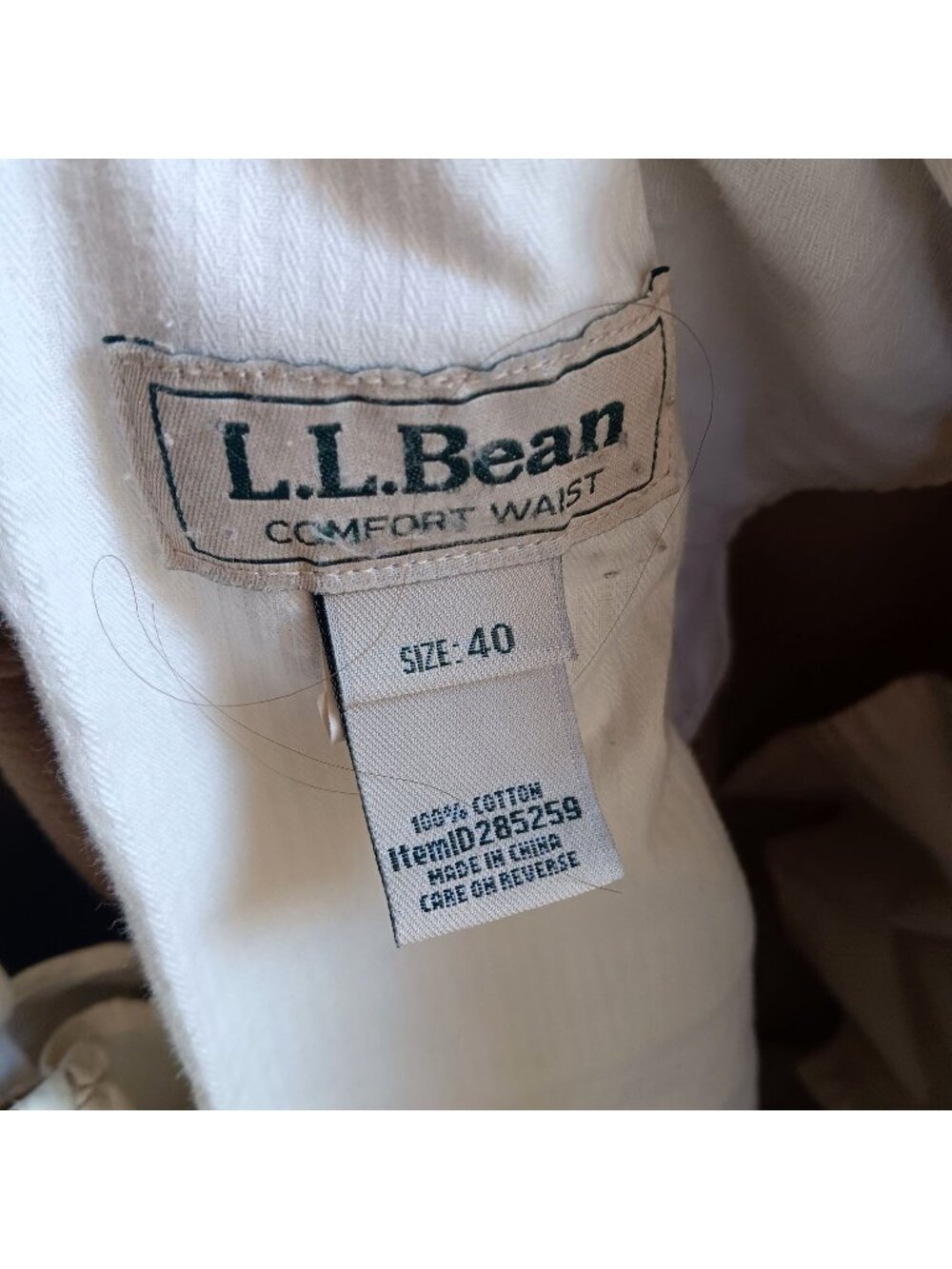 40x30 Corduroy Pants L.L. Bean Mens Comfort Waist 40 Brown Button Back Pockets